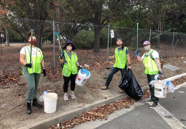 Earth day cleanup crew